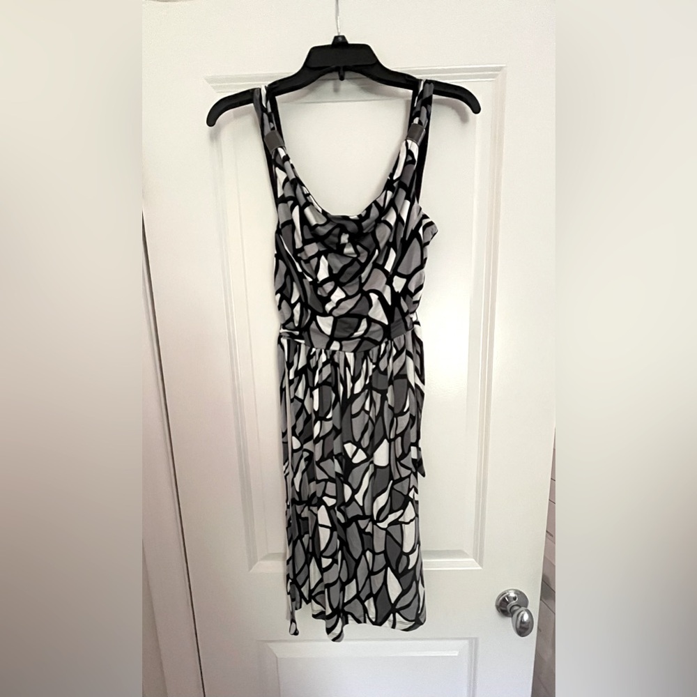 NWT Apt. 9 Sleeveless Short Dress Gray Collage Small